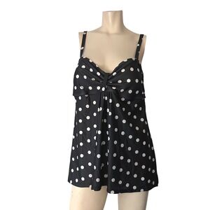 Avidlove Tankini Swimsuit Top XXL Polka Dot‎ Padded Adjustable Straps Beach New